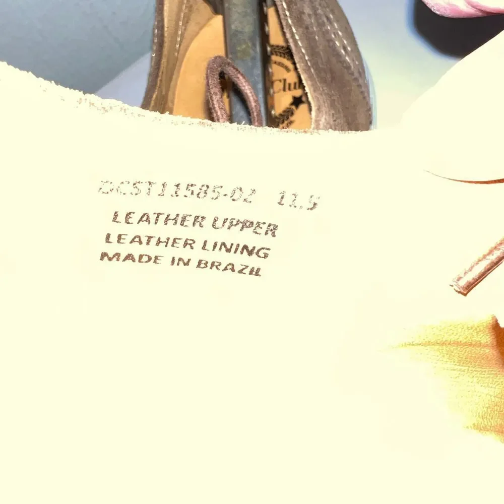 Driver Club USA Brown Leather Wingtip‎ Oxford Casual Dress Shoes Size 11.5